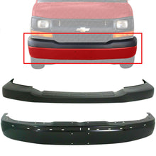 Load image into Gallery viewer, Front Primed Bumper Steel + Upper Cover For 03-17 Chevy Express / GMC Savana Van