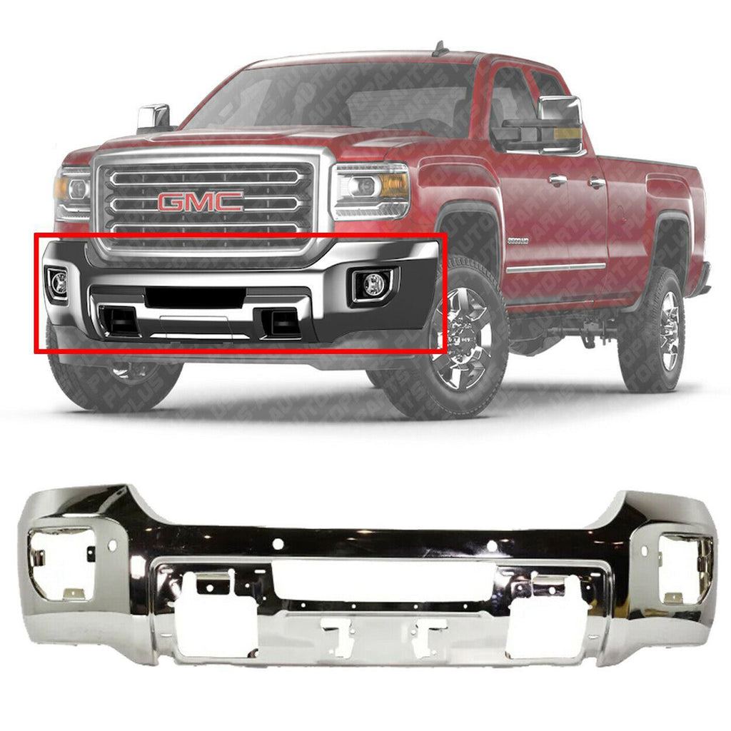 Front Bumper Cover Chrome For 2015-2019 GMC Sierra 2500HD 3500HD