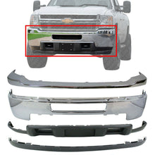Load image into Gallery viewer, Front Bumper Cover Kit Chrome For 2011-2014 Chevy Silverado 2500HD 3500HD