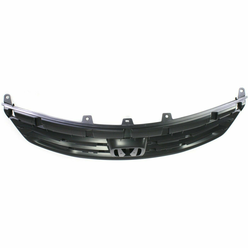 Grille Textured Black Shell & Insert Plastic For 2011-2012 Honda Accord Sedan