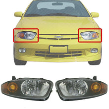 Load image into Gallery viewer, Front Halogen Headlight Assembly Left &amp; Right Side For 03-05 Chevrolet Cavalier