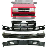 Front Bumper Primed Valance and Grill For 1998-2005 Blazer /1998-2004 S10 Pickup