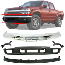 Load image into Gallery viewer, Front Bumper Chrome + Brackets + Valance + Extension For 04-12 Colorado / Canyon