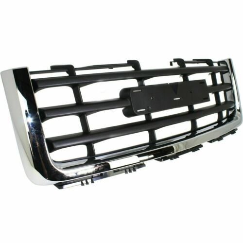 Front Bumper Chrome Steel + Grille + Valance For 2007-2013 GMC Sierra 1500