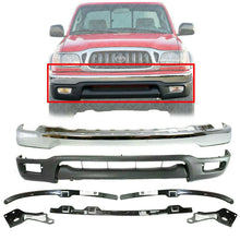 Load image into Gallery viewer, Front Bumper Chrome Kit with Brackets &amp; Retainer Set For 2001-2004 Toyota Tacoma