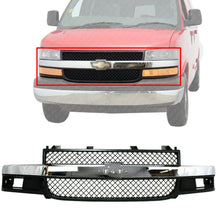 Load image into Gallery viewer, Front Grille Textured With Chrome Center Bar For 03-17 Chevy Express 1500-3500