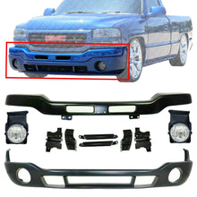 Load image into Gallery viewer, Front Bumper Primed with Brackets + Valance + Fog For 2003-2006 Sierra 1500-3500