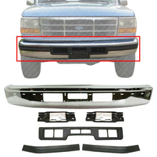 Load image into Gallery viewer, Front Bumper Chrome + Filler + Bracket For 92-96 Ford Bronco / 92-97  F-150-350