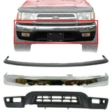 Front Bumper Chrome + Filler + Valance For 1999-2002 Toyota 4Runner Base SR5