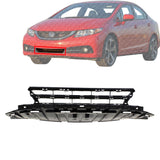 Front Bumper Lower Grille Black Plastic For 2013-2015 Honda Civic Sedan