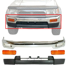 Load image into Gallery viewer, Front Bumper Chrome + Lower Valance + Signal Lamp For 1996-1998 Toyota 4Runner