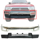 Front Bumper Chrome Steel + Lower Valance For 1996-1998 Toyota 4Runner Base SR5