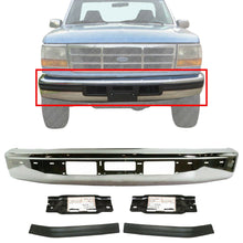 Load image into Gallery viewer, Front Bumper Chrome + Molding + Brackets For 92-96 Ford Bronco/ 92-97 F-150-F-350