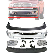 Load image into Gallery viewer, Front Bumper Chrome + Upper Cover + Valance + Fogs For 2009-2012 Dodge Ram 1500