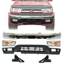 Load image into Gallery viewer, Front Bumper Chrome + Valance + Brackets + Signal For 1999-2002 Toyota 4Runner