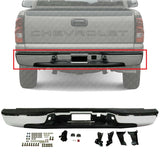 Rear Step Bumper Chrome Steel For 1999-2006 Chevrolet Silverado / Sierra 1500