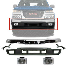 Load image into Gallery viewer, Front Bumper Chrome + Valance + Fog Lamps For 04-12 GMC Canyon / Chevy Colorado