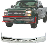 Front Bumper Chrome Face Bar For 2003-2006 Chevrolet Silverado Avalanche Truck