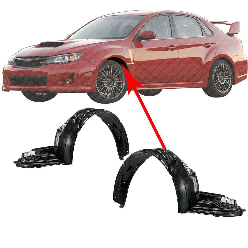 Front Splash Shields Left & Right Side For 2011-2014 Subaru Impreza