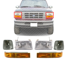 Load image into Gallery viewer, Front Headlights Pair Fits For 92-96 Ford F150/92-97 F250/92-1996 Bronco 6-Piece