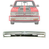 Front Bumper Chrome w/o Molding Holes For 1983-90 Chevrolet S10 Blazer / GMC S15