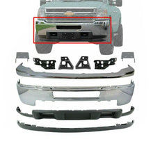 Load image into Gallery viewer, Front Bumper Chrome Kit with Brackets For 2011-14 Chevy Silverado 2500HD 3500HD