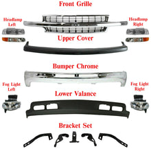 Load image into Gallery viewer, Front Chrome Grille + Bumper Kit For 00-06 Chevy Tahoe 99-02 Silverado 1500 2500