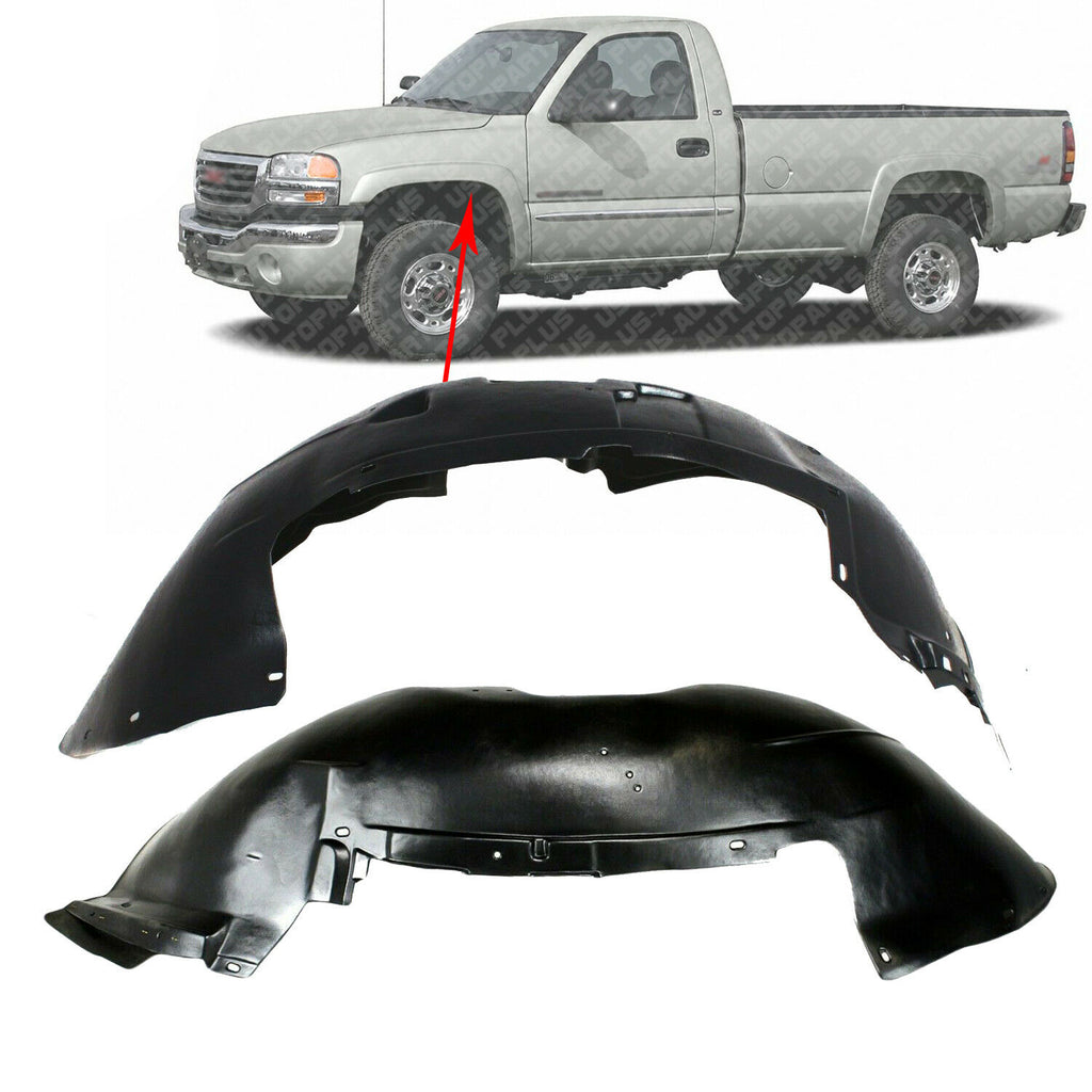 Front Fender Liner LH+RH For 2001-06 Chevrolet Silverado/GMC Sierra 2500HD 3500