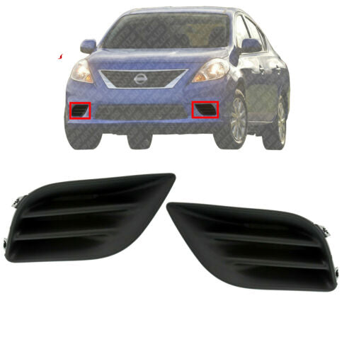 Fog Light Cover Left Driver & Right Passenger Side For 2012-14 Nissan Versa