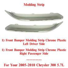 Load image into Gallery viewer, Front Bumper Molding Strip Chrome Plastic For 2005-2010 Chrysler 300