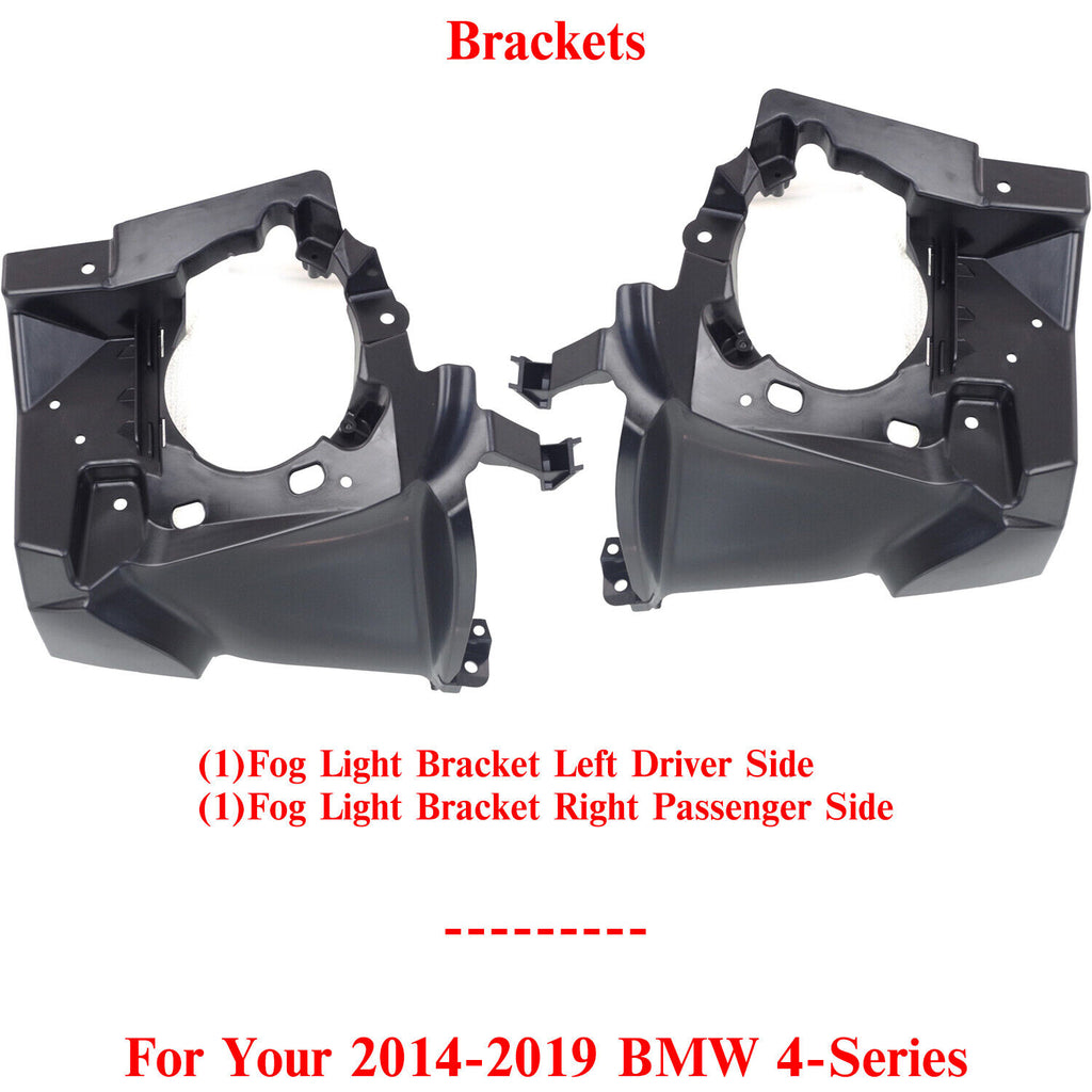 Fog Light Brackets Left Driver & Right Passenger Side For 2014-2019 BMW 4-Series