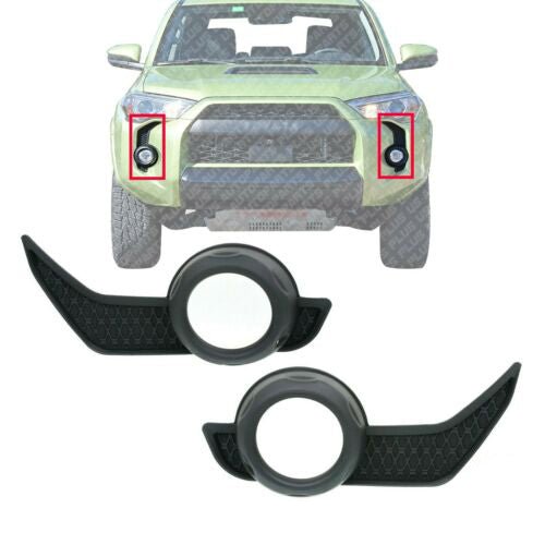 Fog Light Bezel Textured Without Chrome Trim For 2014 - 2020 Toyota 4Runner - US AUTO PARTS PLUS