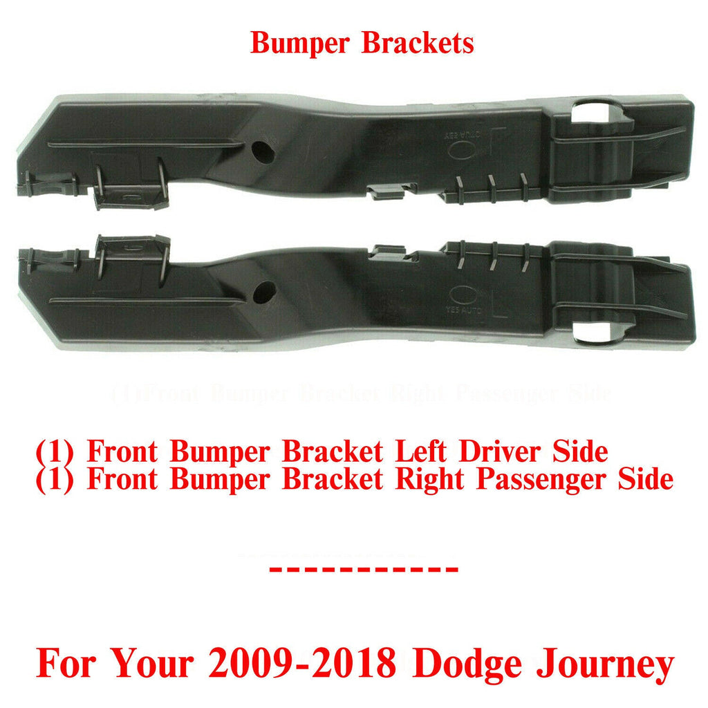 Front Bumper Brackets Set Of 2 LH & RH Side Plastic For 2009 - 2018 Dodge Journey - US AUTO PARTS PLUS