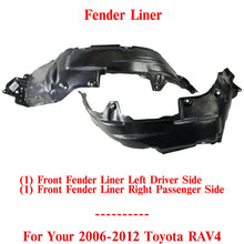 Load image into Gallery viewer, Front Fender Liner Splash Shield Left and Right Side For 2006 - 2012 Toyota Rav4 - US AUTO PARTS PLUS