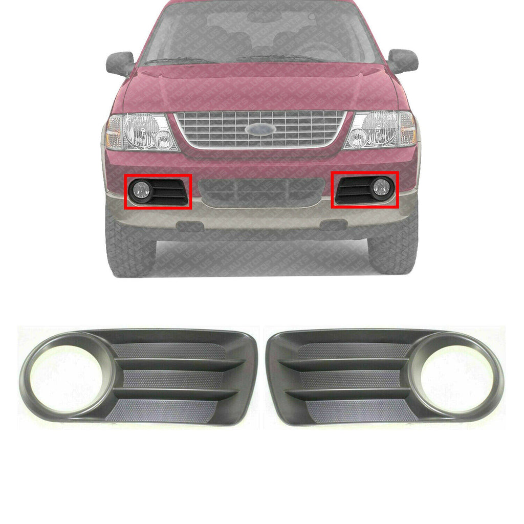 Front Fog Lamps Molding LH & RH Side With Fog Light Hole For 02 - 05 Ford Explorer - US AUTO PARTS PLUS