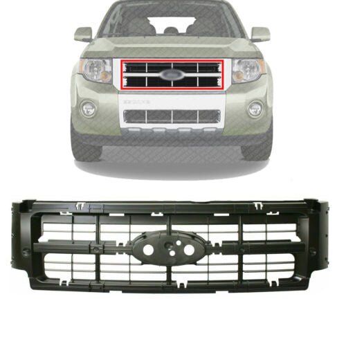Front Grille Header Panel Reinforcement Plastic For 2008 - 2012 Ford Escape - US AUTO PARTS PLUS