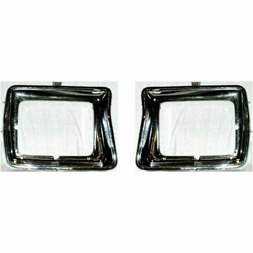 Front Headlamps Door Chrome Rectangular LH & RH Side For 1978 - 1979 Ford F - Series - US AUTO PARTS PLUS