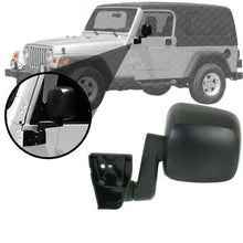 Load image into Gallery viewer, Front Left Driver Side Mirror Manual Folding Black For 2003 - 2006 Jeep Wrangler - US AUTO PARTS PLUS