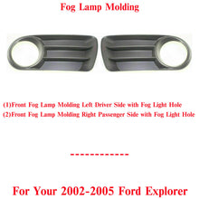 Load image into Gallery viewer, Front Fog Lamps Molding LH &amp; RH Side With Fog Light Hole For 02-05 Ford Explorer