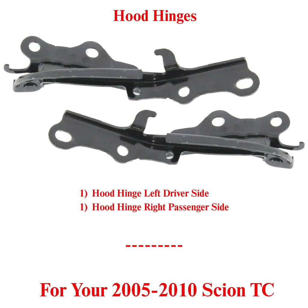 Hood Hinge Left Driver & Right Passenger Side For 2005 - 2010 Scion TC - US AUTO PARTS PLUS