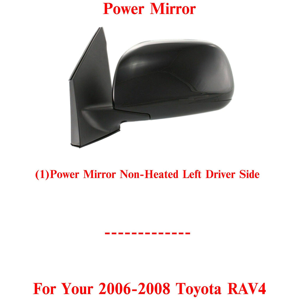 Power Mirror Manual Folding Paintable Left Driver Side For 2006 - 2008 Toyota RAV4 - US AUTO PARTS PLUS