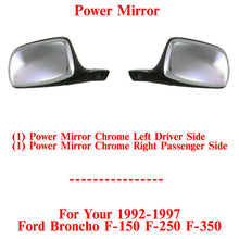 Load image into Gallery viewer, Power Mirrors Manual Foldg Chrome LH &amp; RH Side For 92 - 97 Ford Bronco F - 150 F350 - US AUTO PARTS PLUS