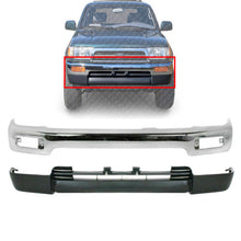 Load image into Gallery viewer, Front Bumper Chrome Steel + Valance Textured For 1996-98 Toyota 4Runner Limited