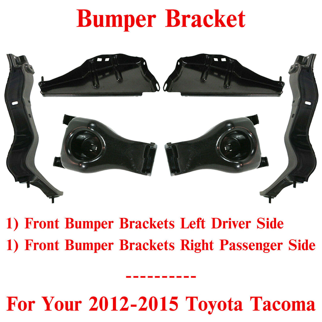 Front Bumper Outer Support Bracket Left & Right Side For 2012-2015 Toyota Tacoma