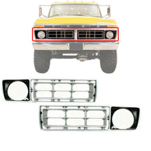 Load image into Gallery viewer, Front Grille Set of 2 Plastic For 1976-1977 Ford F-100 F-150 F-250 F-350 F-500