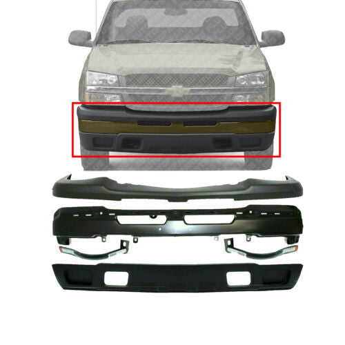 Front Bumper Kit w/o Fog Light Holes For 03-06 Chevy Silverado 1500 / Avalanche