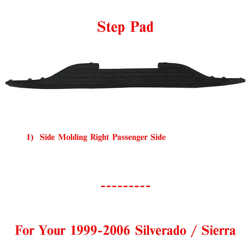 Rear Bumper Step Pad Textured For 1999-2006 Chevrolet Silverado / GMC Sierra