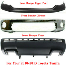 Load image into Gallery viewer, Front Bumper Chrome + Upper Cover + Lower Valance For 2010-2013 Toyota Tundra