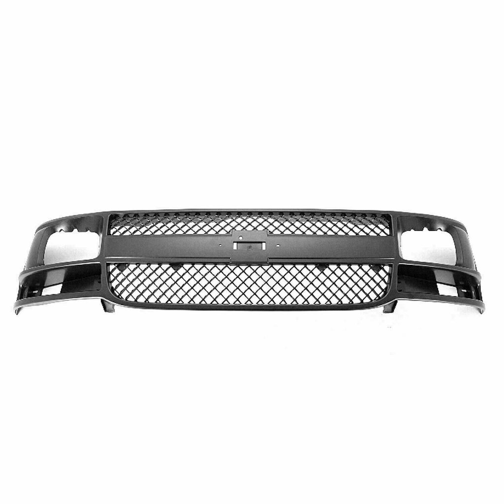 Front Bumper Primed + Upper Cover Textured + Grille For 03-17 Chevy Express Van