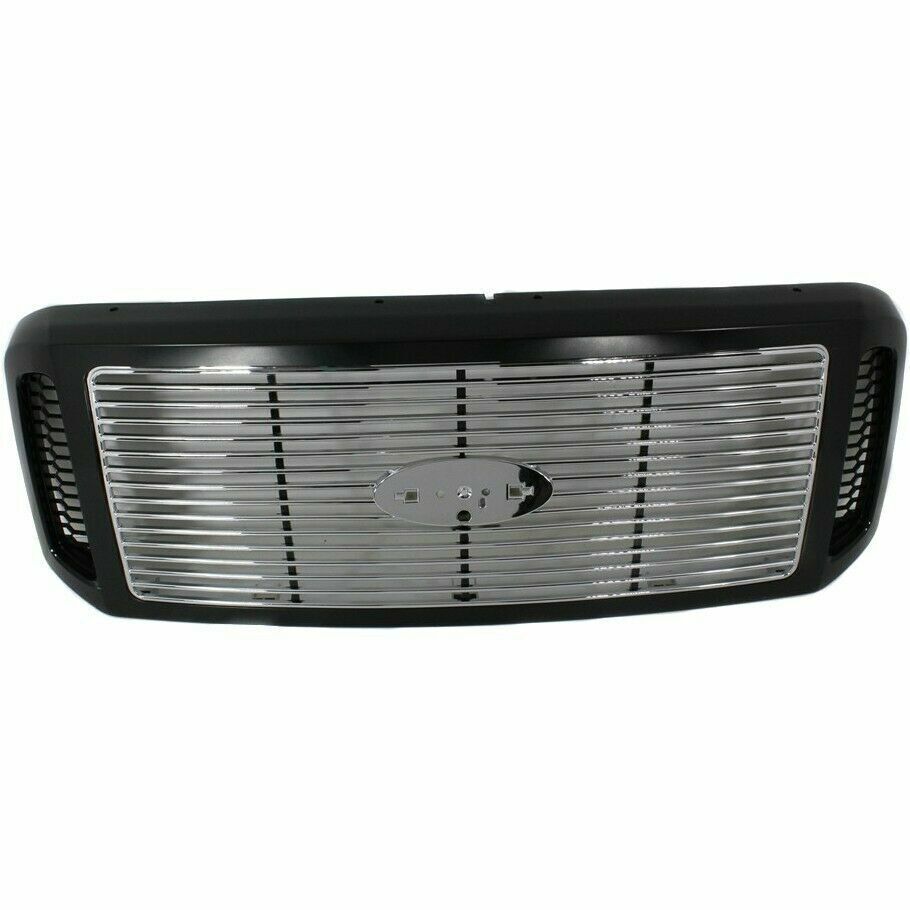 Grille Assembly Primed Shell w/Chrome Insert 2005-07 Ford F-250 Harley-Davidson